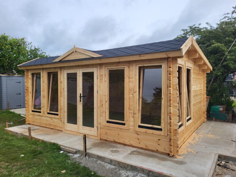 small log cabins